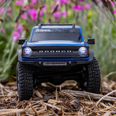 1/30 SCX30 Ford Bronco 4X4 RTR Brushed Rock Crawler (Battery & Charger Included), Blue