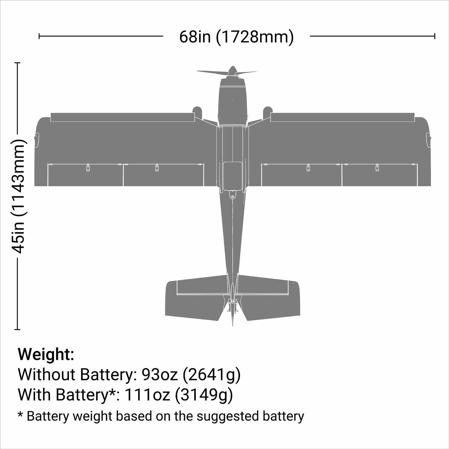 Super Timber 1.7m BNF Basic RC Airplane with AS3X and SAFE Select