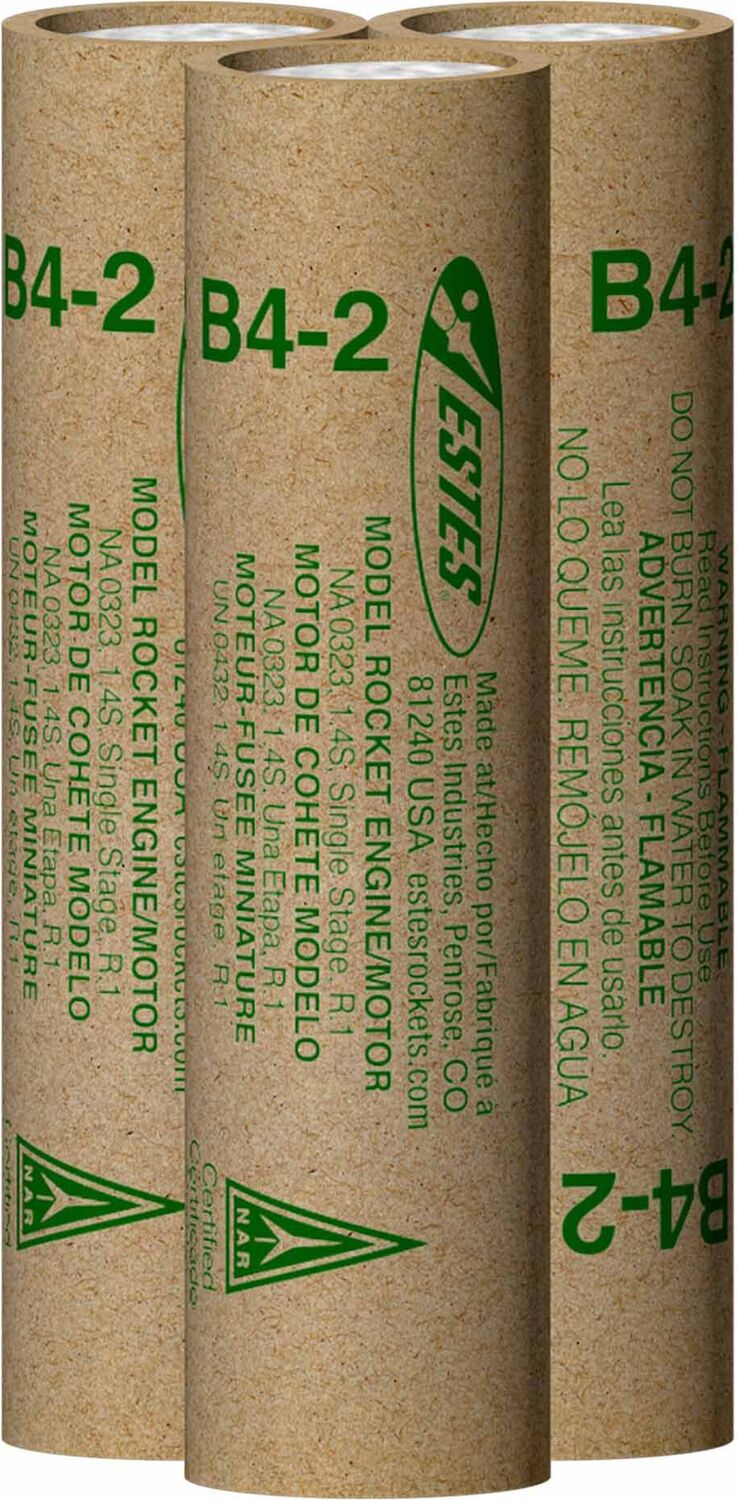 B4-2 18mm Model Rocket Engines (3)