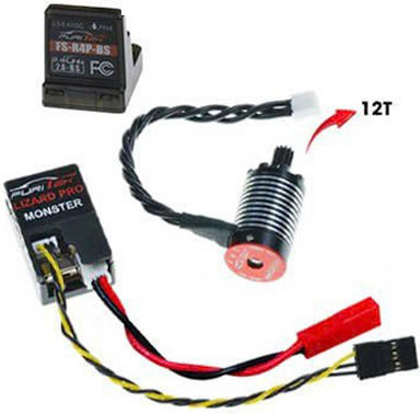 Monster Power Combo: Lizard Pro Brushless ESC & Mini Godzilla 1410 7500KV Motor w/ Receiver, 1/18 Redcat MT-18