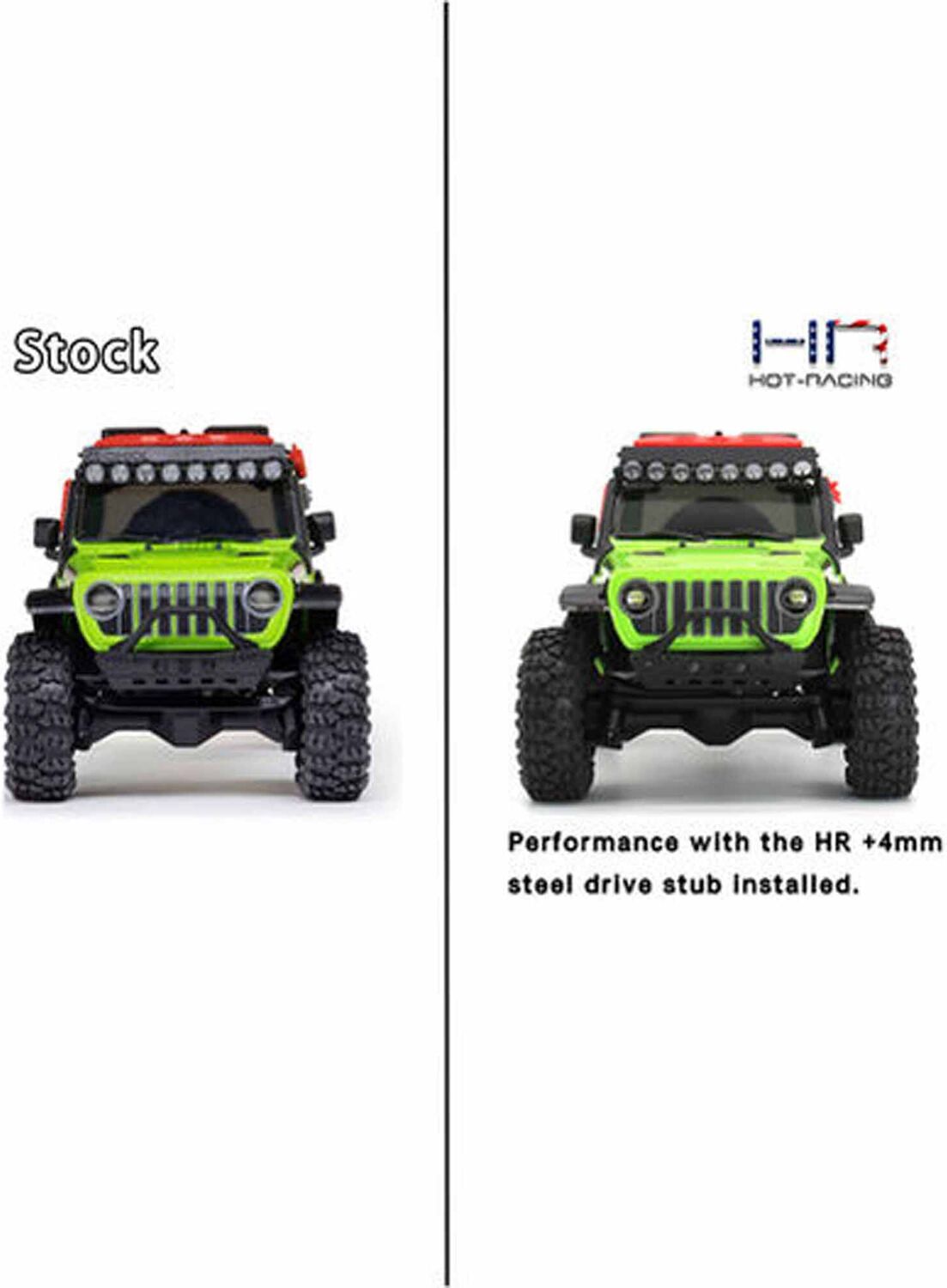 Steel +4mm Drive Stub Axles, 1/30 Axial SCX30