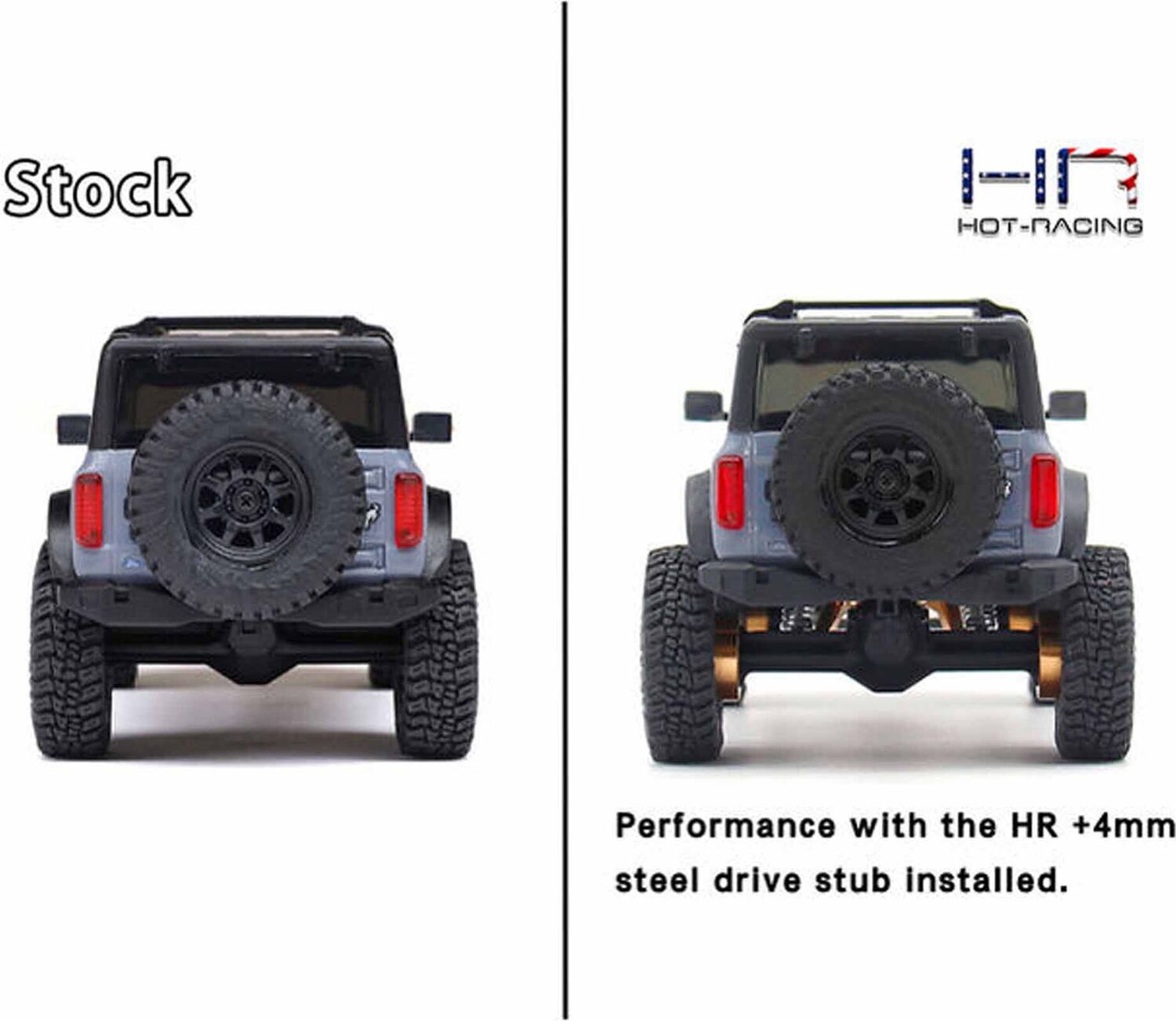 Steel +4mm Drive Stub Axles, 1/30 Axial SCX30