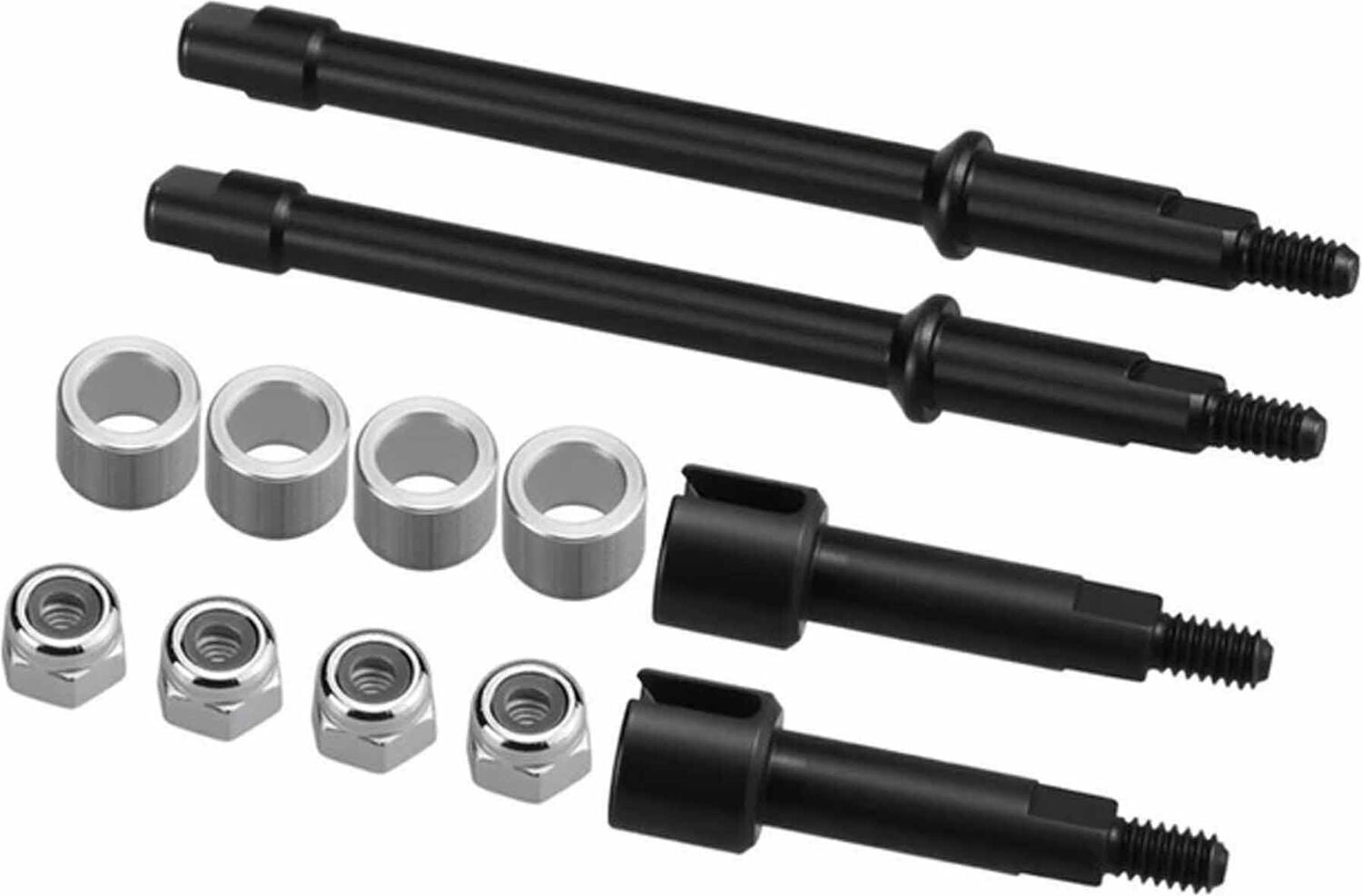 Steel +4mm Drive Stub Axles, 1/30 Axial SCX30