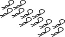 Body Clips, Black, Med (12)