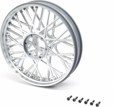 Front Wheel Set, Satin Chrome: Promoto-MX