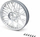 Front Wheel Set, Satin Chrome: Promoto-MX
