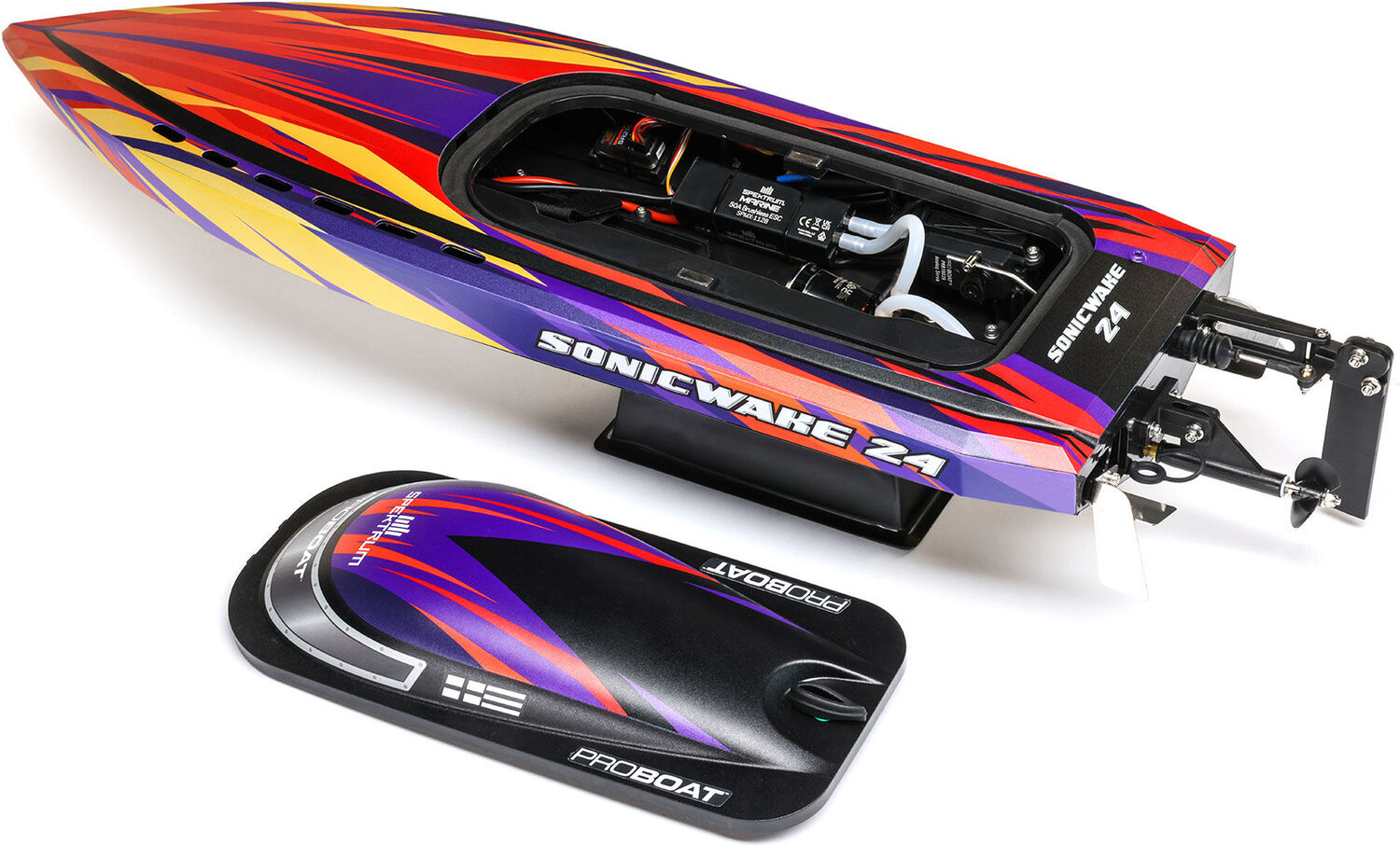 Sonicwake 24" Self-Righting Brushless Deep-V RTR (Battery & Charger Included), Red