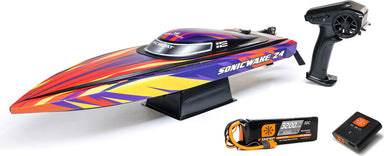 Sonicwake 24" Self-Righting Brushless Deep-V RTR (Battery & Charger Included), Red