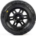 Menace Front/Rear Street Tires Mounted 12mm Black Split Six (2): ARRMA MINI KRATON