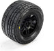 Menace Front/Rear Street Tires Mounted 12mm Black Split Six (2): ARRMA MINI KRATON