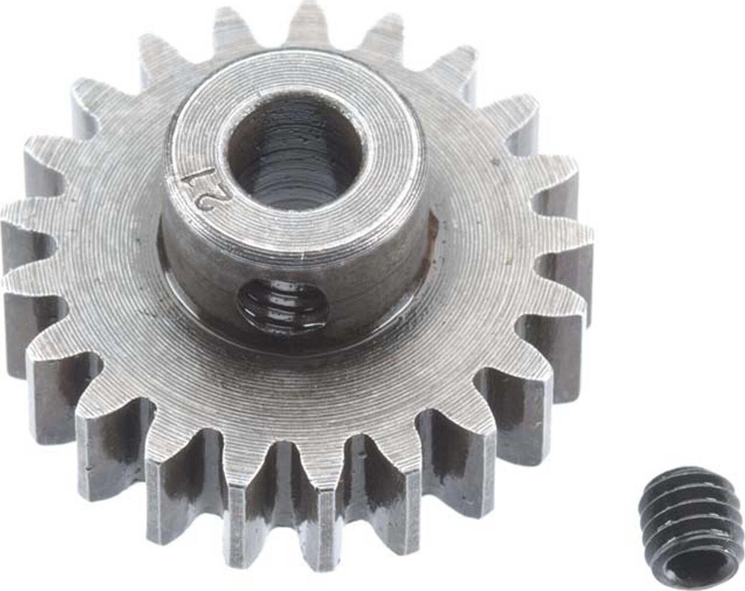 Extra Hard Steel 5mm Bore 1 Module Pinion, 21T