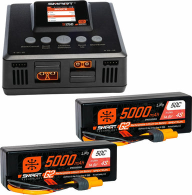 Smart Powerstage 8S Surface Bundle: (2) G2 5000mAh 4S LiPo IC5 & S250 Charger