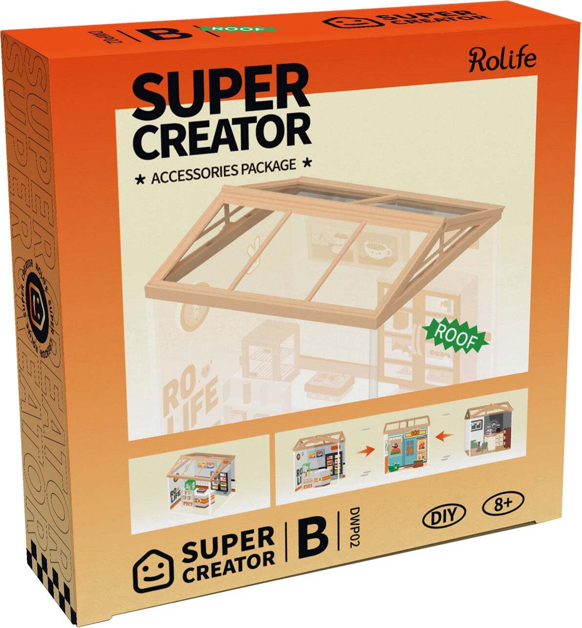 DIY Miniature House Kit:  Roof for DW Series