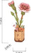Modern Wooden Puzzle: Pink Carnation