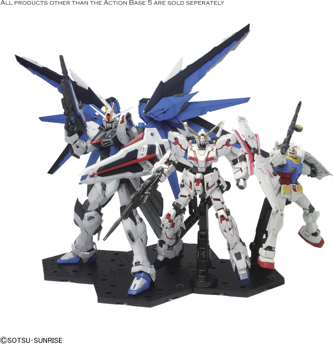 Black Action Base 5 Display Stand for 1/144 Scale Models