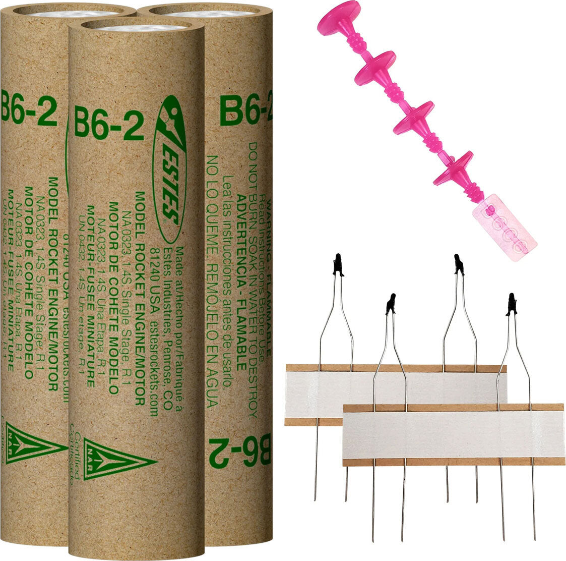B6-2 Model Rocket Engines, (3pk)