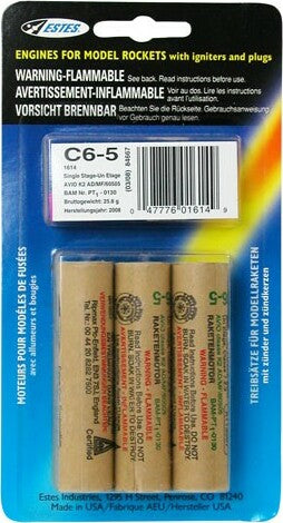 C6-5 Model Rocket Engines (3pk)