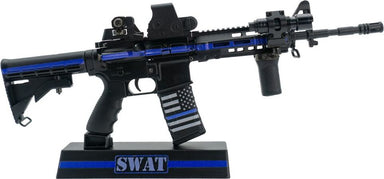 Mini AR-15 in Thin Blue Line SWAT Theme