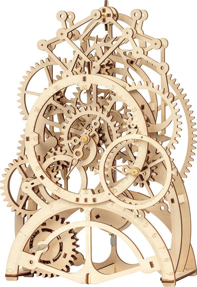 Mechanical Wood Models; Pendulum Clock - with wind-up