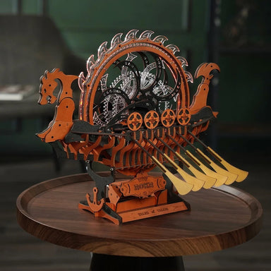 Viking Dragon Ship, Mechanical 3D Wooden Puzzle