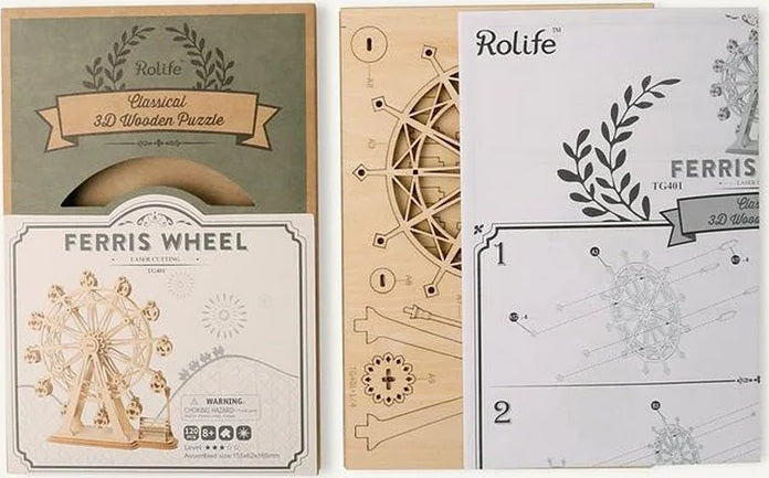 Classic 3D Wood Puzzles; Ferris Wheel