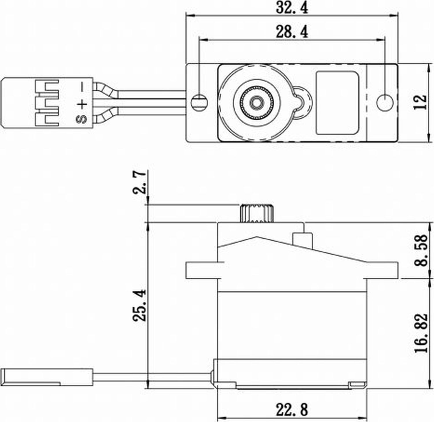 Micro Digital Servo with Soft Start,  0.09sec / 30oz @ 6V