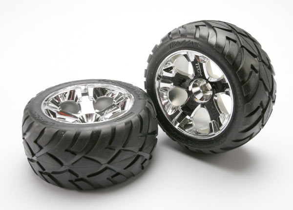 5577R All-Star 2.8" Chrome Wheels & Anaconda Tires (2)