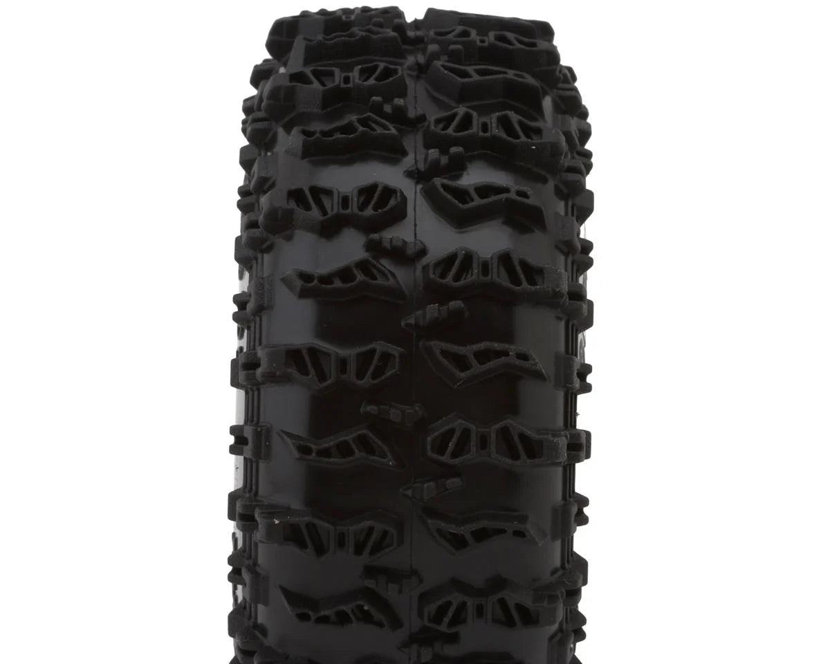 INJYQT-1320-1370GN Injora 1.3" Cling On Micro Rock Crawler Tires Combo (4) (70mm OD) (S5) w/Soft Silicone Rubber Inserts