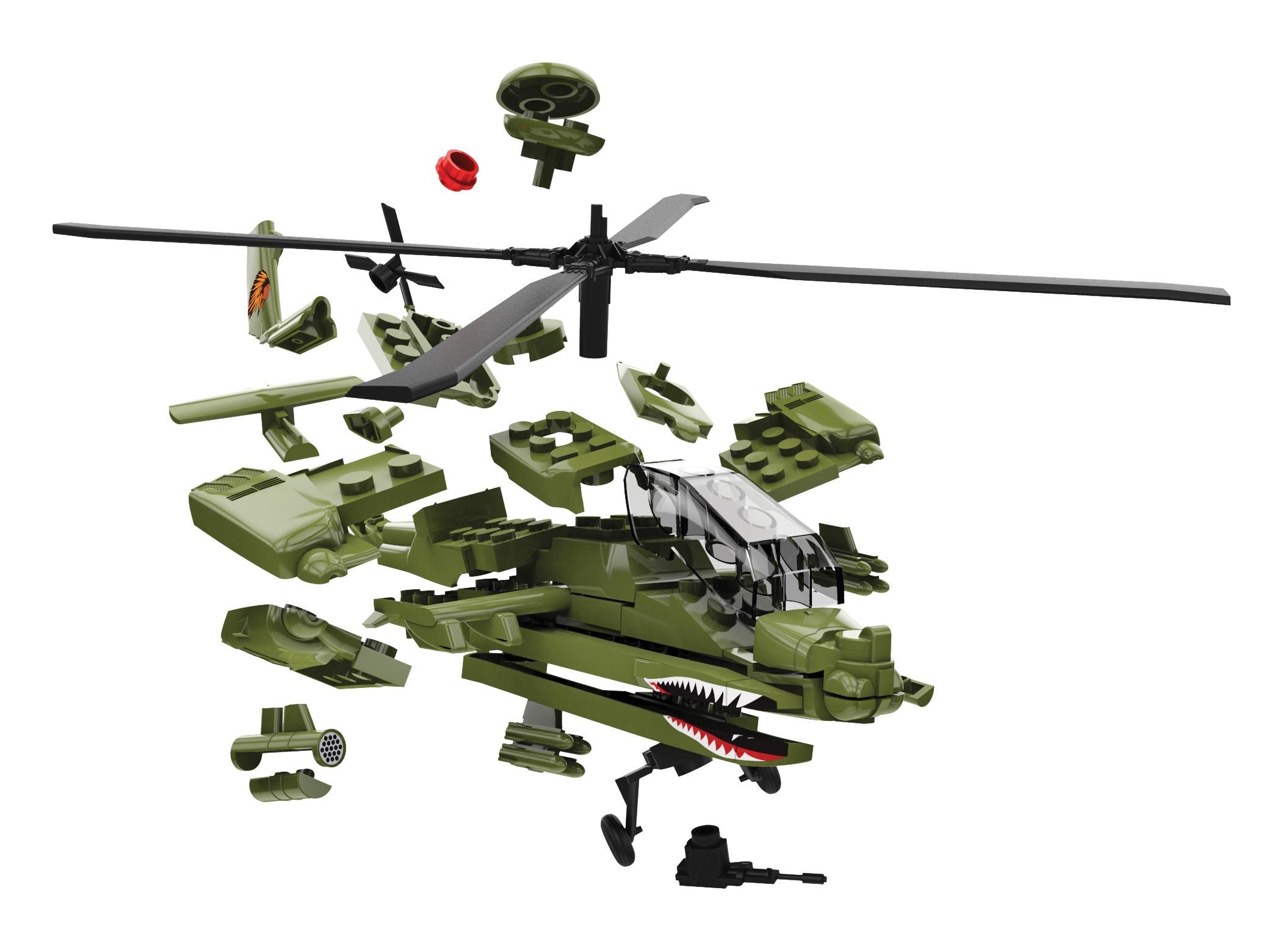 Quick Build Apache Helicopter (Snap) - ARX-J6004