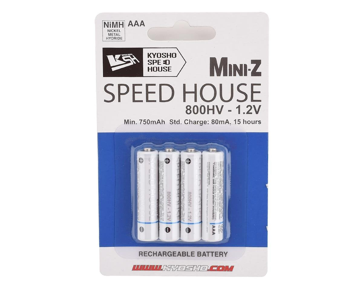 KYO71998 Kyosho Speed House Mini-Z AAA NiMh Batteries (800HV) (4)