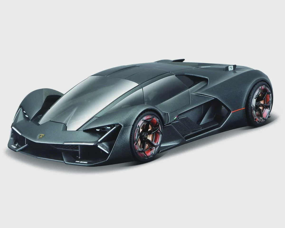 MAI39287 Maisto International 1/24 Assembly Line Lamborghini Terzo Millenio Diecast Model (Metallic Grey)