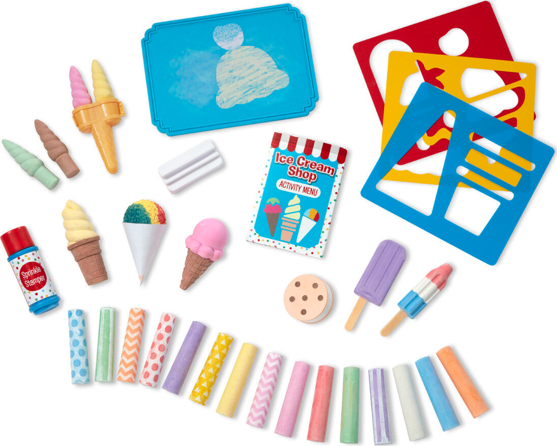 Ice Cream Shop Chalk Play Set