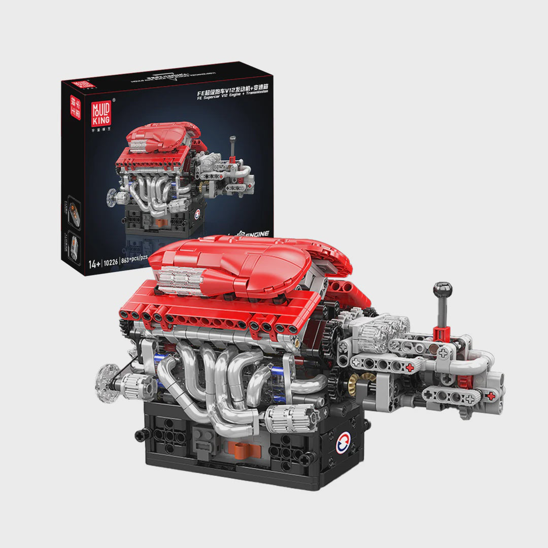 Mould King 10226 V12 Supercar Engine with Transmission Building Set | 863 Pcs