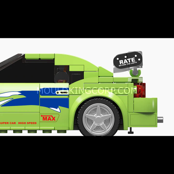 Mould King 27033S Eclipse GS Green Model Car Building Set | 390 PCS