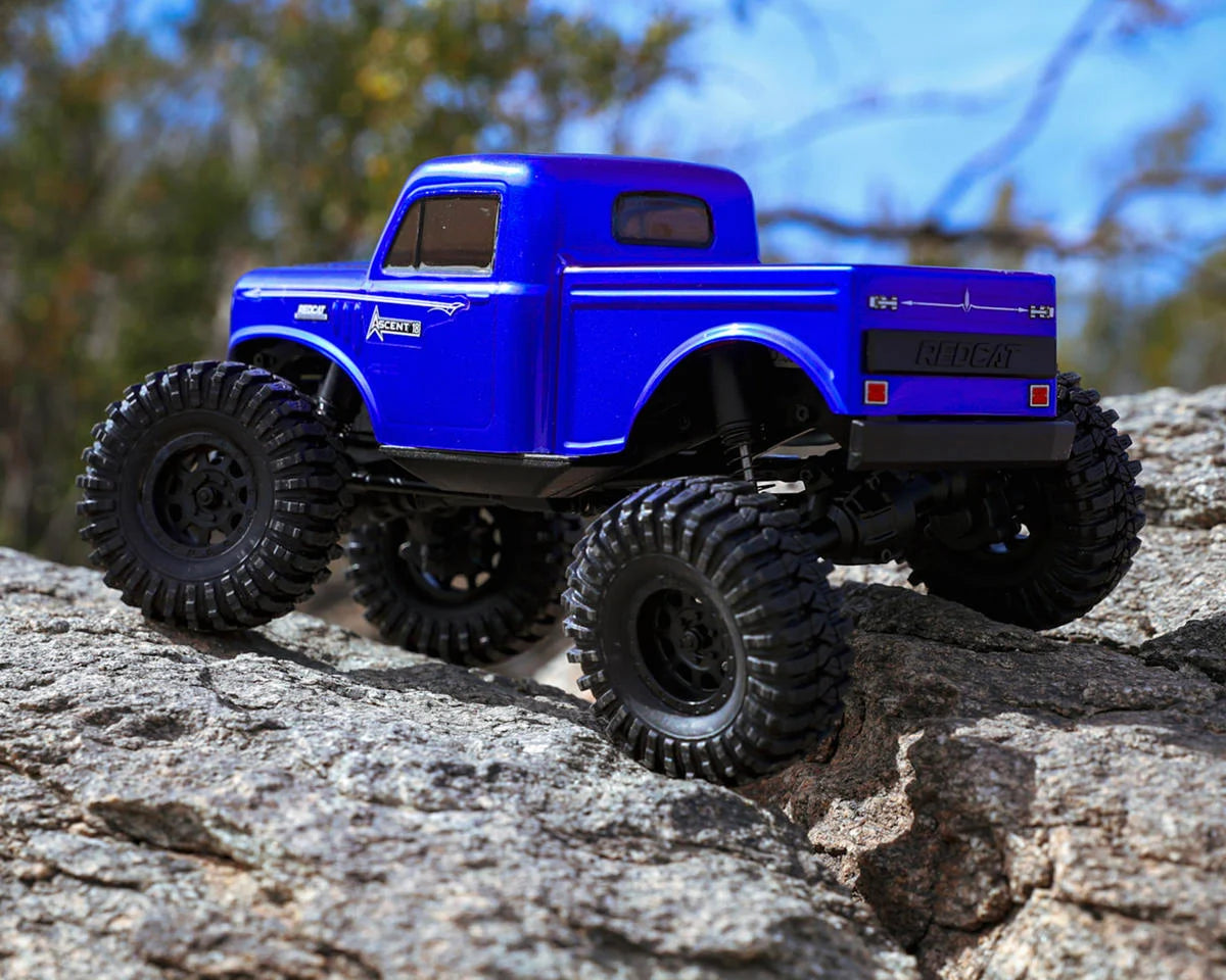 RER43481 Redcat Ascent-18 1/18 4WD RTR Brushed Rock Crawler (Blue) w/2.4GHz Radio, Battery & Charger