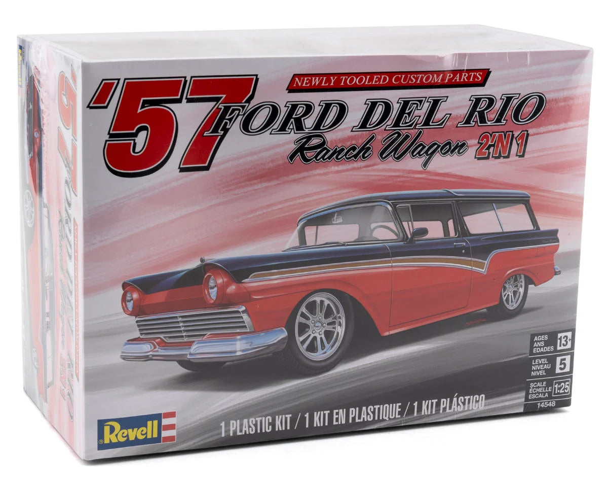 Revell 1/25 1957 Ford Del Rio Ranch Wagon 2-in-1 Plastic Model Kit
