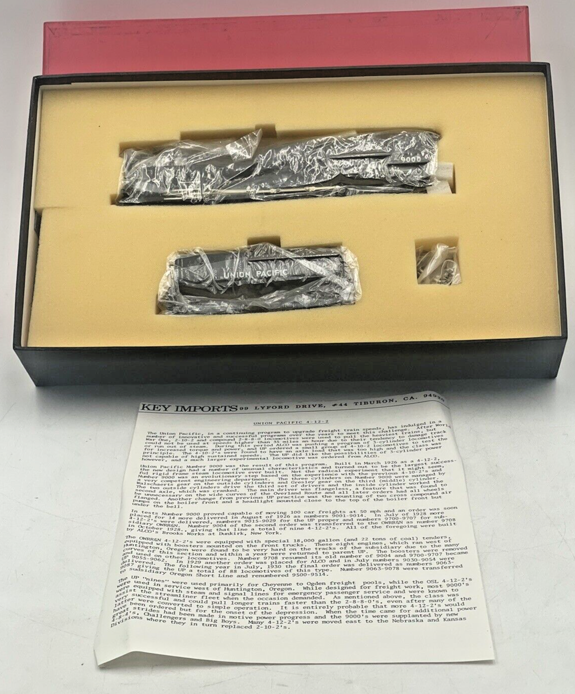 Key Imports HO Scale Brass 4-12-2 Union Pacific Standard #9000 w/Working Gresley  Mid-South Hobbies (9038)
