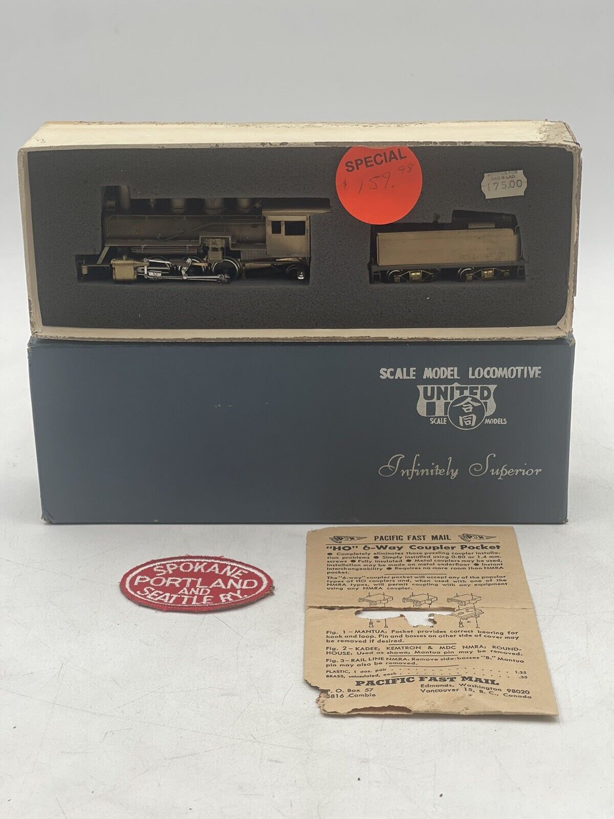 United Scale Models Brass HO Baldwin 2-6-2 Locomotive Oregon Lumber Co. #105