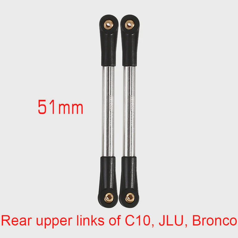 SCX24-134-51 INJORA 1 Pair Stainless Steel High Clearance Chassis Links for SCX24 Mods