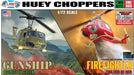 1/72 Huey Choppers: US Army Gunship and Firefighter Helicopter (Snap) (formerly Monogram)