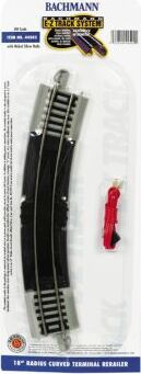 HO 18" Radius Terminal Rerailer with Wire Nickel Silver Track (1/Cd)