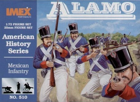 1/72 Alamo Mexican Infantry (46, 1 horse)