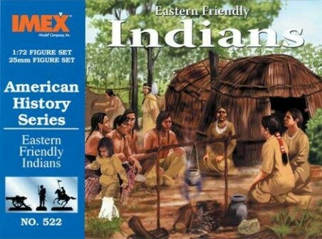 1/72 Eastern Friendly Indians (30, 2ea: horses, dogs, and acc.)