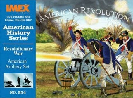 1/72 Revolutionary War American Artillery (24, 4 cannons)