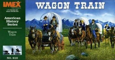 1/72 Wagon Train (8 Conestoga wagons, chuck wagon, prairie schooner, 30 figs and acc.)