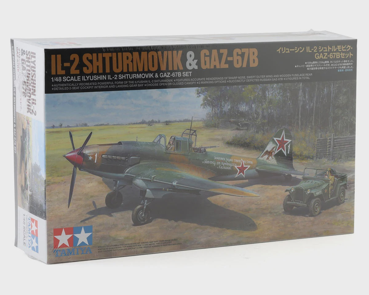 Tamiya 1/48 Ilyushin IL-2 Shturmovik & GAZ-67B Model Set