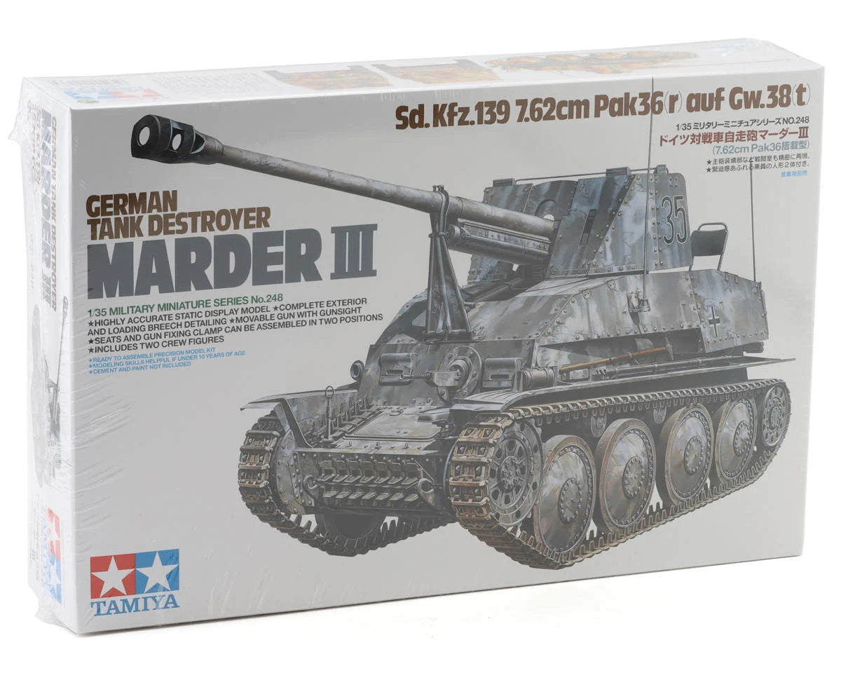 Tamiya 1/35 German Tank Destroyer Marder III Plastic Model Kit