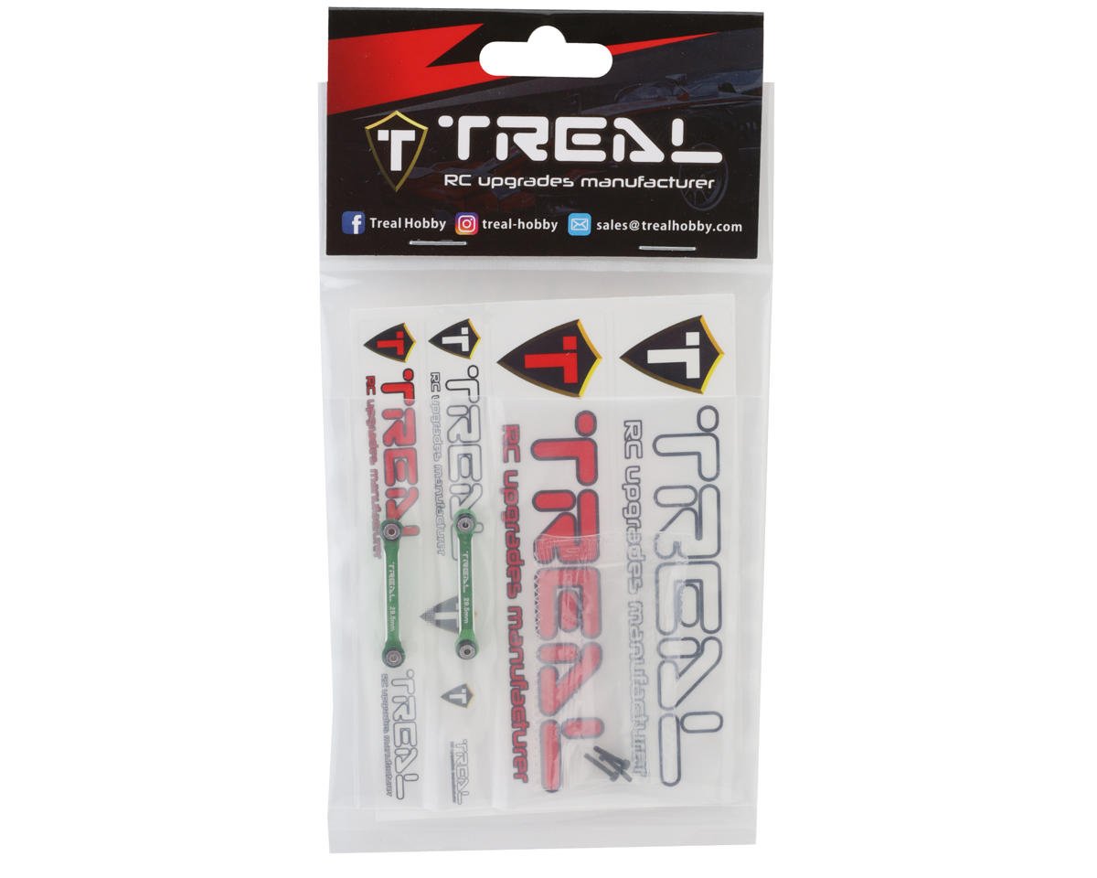 X003AJ3QRD TREAL SCX24 Upper 2 links （4 Links Conversion）29.5mm Alu#7075 for Axial SCX24 Deadbolt Betty 1/24 Scale Trucks Color: Green