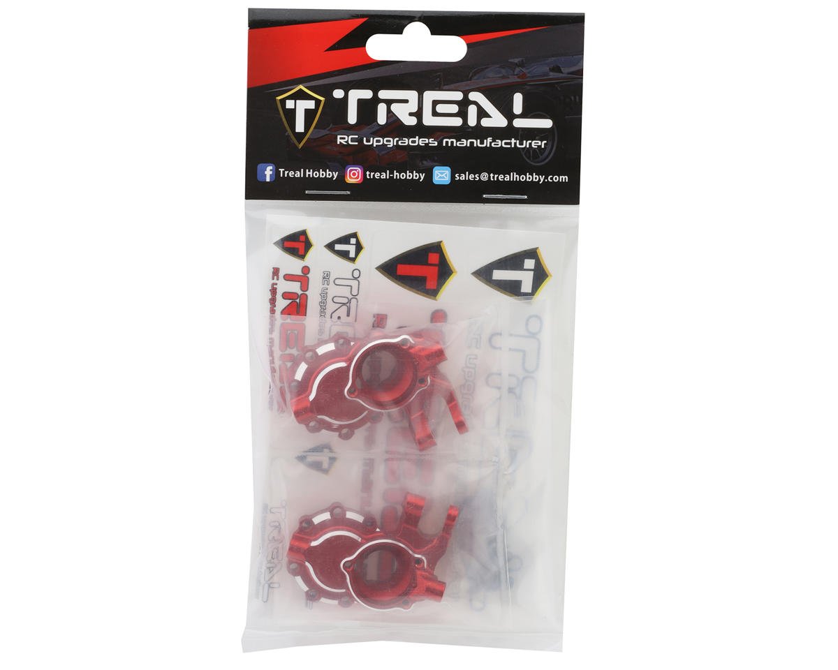 X0021TKNJH Treal Aluminum 7075 Inner Front Portal Drive Housing for Traxxas TRX-4 (2) pcs Color: Red
