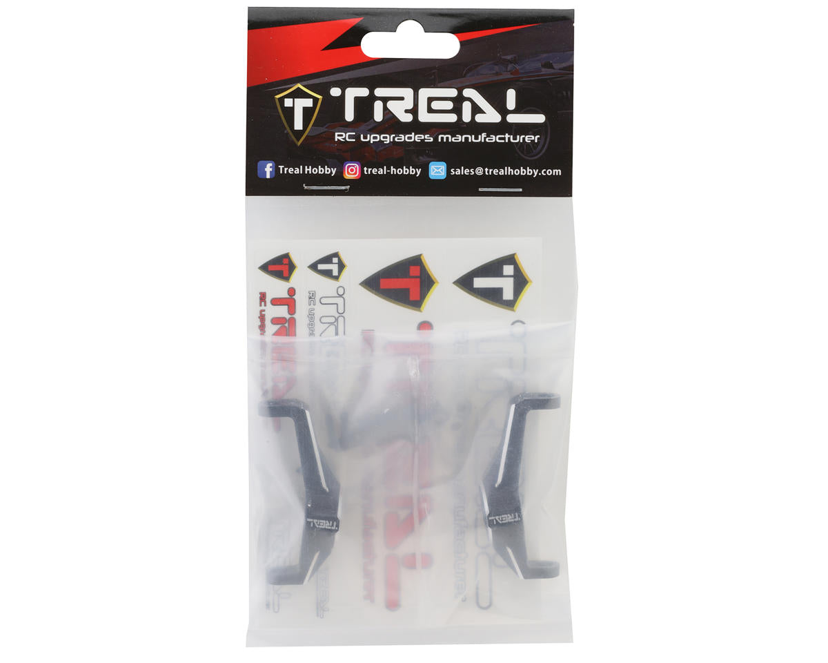 X0023F5ABF Treal Aluminum 7075 C hubs Caster Blocks Protal Drive Kingpin Bushings for Traxxas TRX-4 Color: Black